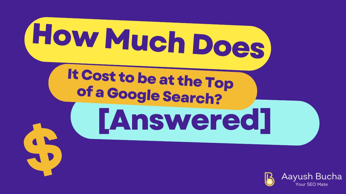 Quanto custa estar no topo de uma pesquisa no Google?